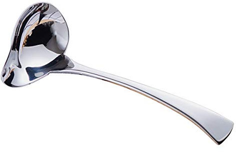 HSTYAIG Sauce Spoon Gravy Soup Spoon 18/10 Stainless Steel Sauce Ladle with Spout