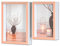 levandeo 2er Set Bilderrahmen Kupfer Rose Weiß 10x15cm 13x18cm Fotorahmen Glas Vintage Retro Design