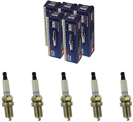 5x BERU Zündkerze Zuendkerze ULTRA TITAN UPT12P Set / 5-Zylinder