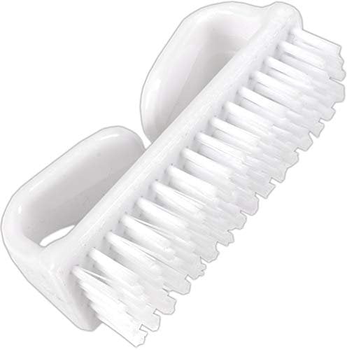 Hygienic Plastic Nail Brush with Strong Bristles & Looped Handles for Scrubbing & Cleaning Hand Foot Manicure Pedicure