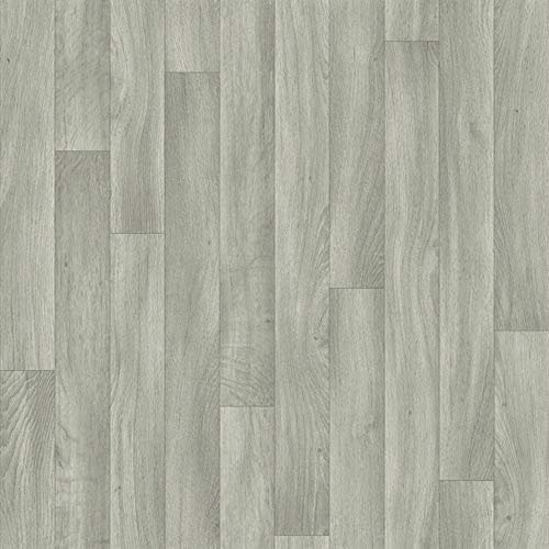 Apollo Grey Oak Anti Slip Wood Effect Vinyl Flooring Lino (3m x 5m)
