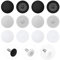 360 Pcs Plastic Pozi Screw Caps Push Fit, Cross Head Screw Covers, Screw Protector Caps, Fit Most Screws (White Black & Grey)