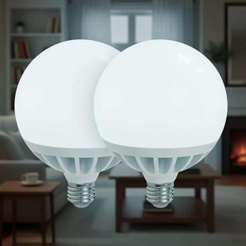 LED ATOMANT 2x Bombilla LED Globo E27 G120 25W Color Luz Fria 2450lm
