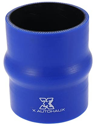 X AUTOHAUX 100cm Longitud 80mm ID Coche Recto Joroba Acoplador Manguera de Silicona Azul
