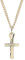 Old English Jewellers 9ct Gold Small Cross Pendant Necklace + 18 inch Solid Gold Chain - UK Made