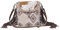 Myra Bag Western Leder Umhängetasche für Frauen - Upcycled Canvas Crossbody Bag Precipitate, Niederschlag