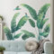 ZWEBY Stickers muraux de Plantes Vertes, Feuilles de forêt Tropicale Applique Feuilles de Palmier Naturel Nordique Feuilles Vertes Plantes bananier Feuilles Oiseaux Peinture Murale Chambre à Coucher