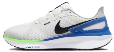 Nike Herren Air Zoom Structure 25 Straßen-Laufschuh, White/Black-Platinum Tint-Star, 44 EU