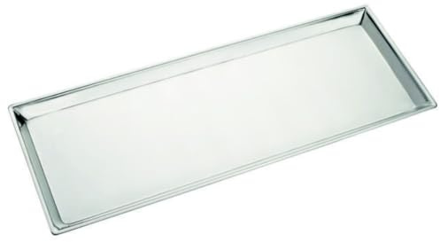 Vassoio in Acciaio Inox spigolato per pasticceria (DIM: 73 X 21 X 3 CM.)