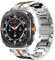 KONAFEI Correa compatible con Samsung Galaxy Watch 7 Ultra 47 mm, metal y acero inoxidable, resistente, doble correa de repuesto, 5.5''-8.7'' (220 mm), Acero inoxidable