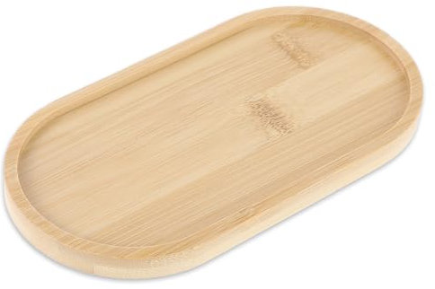 ZEYIYER Petite planche à fromage ovale de 16,8 x 8,6 cm, petit plateau en bois, assiettes à charcuterie de cuisine, plateaux de service en bois pour salle de bain, dîner, fruits, nourriture, café, thé