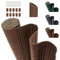 INMOZATA PVC Sichtschutzmatte 100cm Hoch x 300cm Lang mit Dreifach Verstärkung Innen Garten Balkon Sichtschutz Zaun mit Kabelbindern Windschutz Wasserdicht ohne Bohren für Balkon Garten Terrasse-Braun