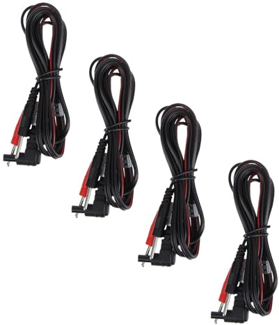 Therapiegeräte Anschlusskabel 4 Stück Pvc Kupfer für Ersatz | Stabile Leistung, Installieren, Rotes und Schwarzes, für Massagebänder und Schuhe