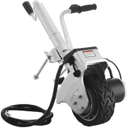 Motorised Trailer Support Wheel, 12V/350W Trailer Jack, Aluminium Motorised Pillar Wheel Trailer Mover for Trailers, Boats, Caravans, Campers
