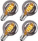 SUYGUAR E27 LED Vintage Glühbirne, Edison Vintage Glühbirne E27 Dimmbar 4W Warmweiß,Retro LED Lampe Dekorative Leuchtmittel Für Wohnzimmer/Schlafzimmer/Esszimmer/Küche/Bar - Rauchgrau,4 Stück
