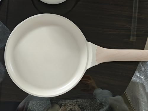 Kordisen Crepe Pan Nonstick, 30cm Dosa Pan with Spreader, Healthy Coating Pancake Flat Skillet for Stove Top, Induction Compatible, PFOA Free (White)
