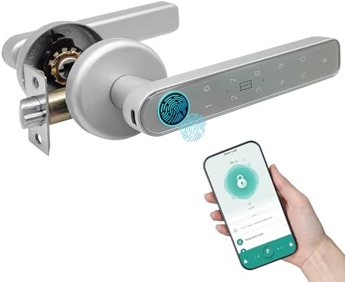 LED ATOMANT 4x Serratura Smart Porta Impronta Codice Tessera Chiave | Sicurezza biometrica, Controllo tramite smartphone, Sistema 5 in 1
