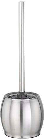 AMARE WC-Bürste, Silber, Edelstahlvase-rund