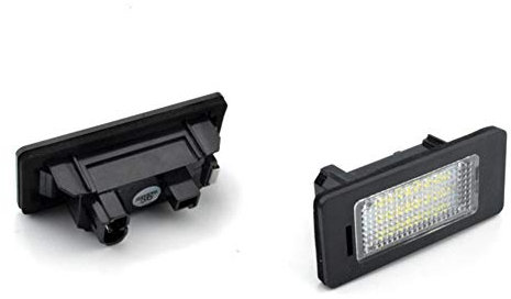 2pcs Car License Plate Light for B MW 1 3 5 X Series Error Free 3W 24 Led White Rear License Tag Lights Rear Number Plate Lamp Direct Replacement X5 X6 M3 E39 E60 E70 E71 E82 E90 E92