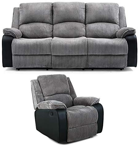 More4Homes Postana Manual Recliner Bonded Leather 1+3 Seater Sofa Set