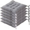 AGDLLYD 6 Coussins de Chaises Carrés 40x40 Coussins de Siège Décoration Maison Coussin Mat Matelassée,Confortable et coloré - Idéal pour intérieur et extérieur (Gris008)