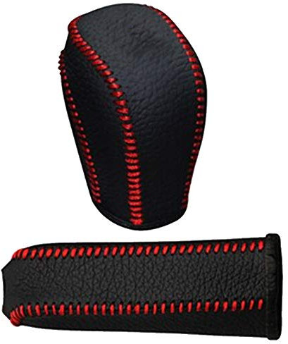 Schaltknauf Leder Getriebe Car Cover Anti 1set Hussen Handbremse Parkplatz Sleeves Handbremshebel Griffe für Universal Auto