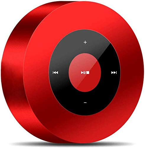 Lanchamp Bluetooth Speaker, Smart Speaker, Touch Button Screen, Mini Portable Wireless, 360° Surround Sound, Waterproof, Use for Mobile Phone Laptop, Car Amplifier for Android, IOS Systems (Red)