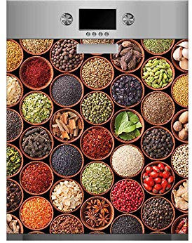 Vinilo para Lavavajillas Verduras Legumbres Colores | Varias Medidas 65x75cm | Adhesivo Resistente y de Fácil Aplicación | Pegatina Adhesiva Decorativa de Diseño Profesional