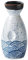 Angoily Juego de Sake Japonés de Cerámica Jarra de Sake Decantador Tokkuri Botella para Sake Frío O Caliente en Casa Restaurante Azul 180Ml