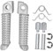 BigKing Pédale de Moto, Repose-pieds avant en aluminium compatibles avec Yamaha R1 R6 MT09 MT07 R3 R15 R25 FZ1 FZ6 YZF600 YZF1000