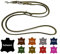 Hundeleine Fettleder kleine Hunde/große Hunde 2m / 2,40m / 2,80m / 3,50m / 5m Doppelleine verstellbar (2,40m X 12mm, Olivegrün)