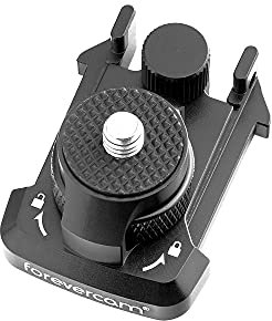 Forevercam Morsetto a sgancio rapido, con chiusura di protezione da 1/4 pollici e rotazione a 360 gradi, molto adatto per GoPro serie e altre parti sostituibili