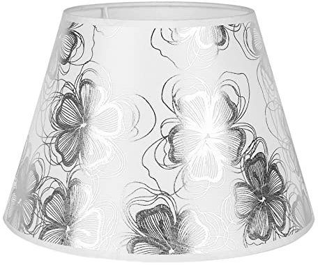 Sinta 26cm/10 Lampenschirme Baumwolle Stoff Moderne Ersatz Lichtschirm Lampenschrim für E14/E27 Ersatzschirm Tischlampe Nachttischlampe Wandlampe,Silber