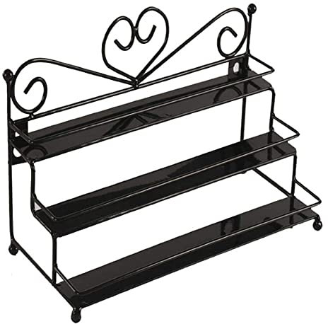 3 Stufe Tret-Kosmetik-Display-Rack/Schmuck-Organizer-Halter/Kosmetik-Make-up-Organizer/for Schmuck, Lippenstift, Lippenspeicher - Vintage Flair (Rose Red) (Color : Black)