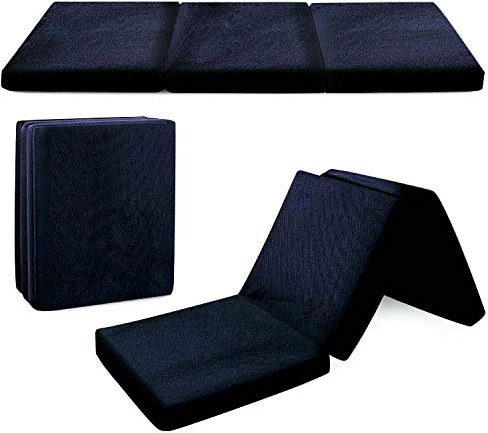 Bielik Klappmatratze 80x195 | Gästematratze Klappbar mit Oeko-Tex Standard 100 | Antiallergisches Reisebett Baby | Multifunktional Bodenmatratze | Faltmatratze Farbe: (Marineblau)