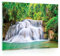 Glasbild Wasserfall Wald Natur Landschaft 80x60 cm Modern Glasbilder Wohnzimmer Schlafzimmer Badezimmer Bilder auf Glas Bild groß XXL einteilig Querformat Wandbild Wandbilder Aufhängfertig