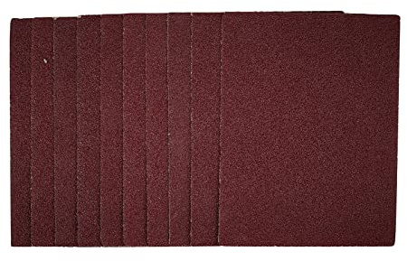 Draper 54716 1/4 Sanding Sheets, 115 x 150mm, 40 Grit (Pack of 10)