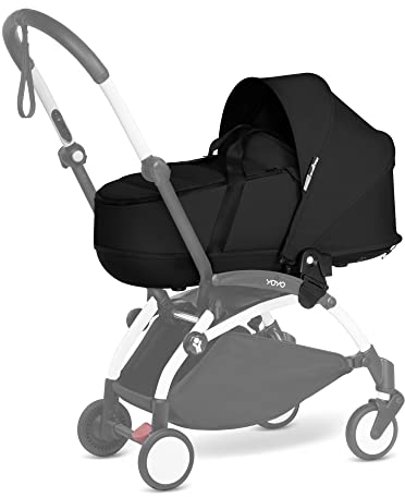 BABYZEN YOYO 0+ Liegewanne, Black - Mit dicker Doppelmatratze; Schale und Verdeck belüftet - Nur mit YOYO2 Gestell verwendbar (separat erhältlich)