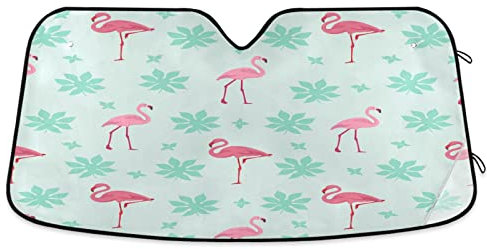456 Auto Sonnenschutz Flamingo-Pflanze Auto Fenster Sonnenschutz Bedruckt Auto Fenster Schatten Personalisiert Sonnenschutzfolie Für Autofenster SUV Erwachsene M