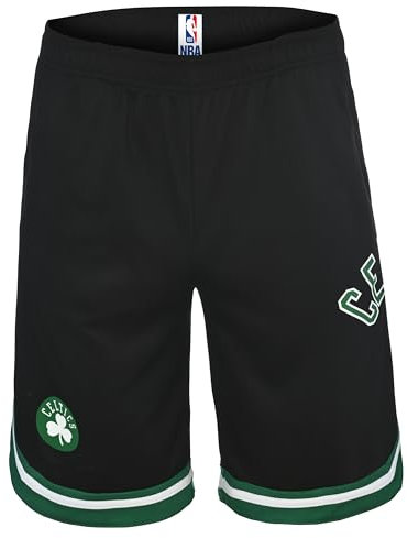 NBA Kinder Youth 4–20 Offizielle On-Court Box Out Game Time Performance Shorts, Boston Celtics - Schwarz, 18-20