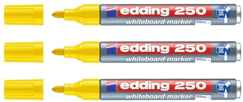 EDDING Whiteboard-Marker, 250 gelb, 1,5-3 mm, 3 Stück