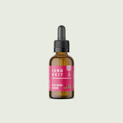 JUNGHEIT Hyaluron Serum Rose 30ml - hochdosiertes Anti Aging Serum - Hyaluronsäure für ebenmäßigen Teint - vegane Naturkosmetik - straffende Gesichtspflege - Anti Falten Serum für alle Hauttypen