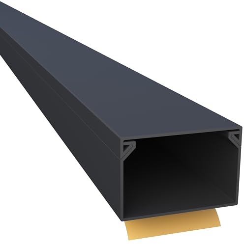 CILSON WDK3020SS 1700210 Kabelkanal Selbstklebend 30x20mm 2m, Schwarz - 2 Stück 1 m / 1000 mm, Optimale Kabelorganisation, Große Kapazität