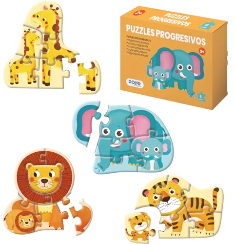 DOHE - Progressive Puzzles für Kinder, 6500, Mehrfarbig, 21,5 x 16 x 4 cm