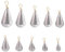 10 PCS Fishing Weights 10 Sizes Fishing Sinkers Mixed Carp Fishing Weights with Swivel Assorted Metal Fish Casting Tool Set for River Saltwater Freshwater Fishing Terminal Tackle