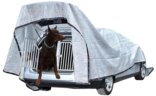BODYGAD Aluminium Sonnenschutznetz 3x4m, UV-Schutz 80%, Reflektierende Beschichtung, Silber, Wandmontage, Schattennetz für Auto, Hund, Balkon, Garten, Camping