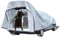 BODYGAD Aluminium Sonnenschutznetz 3x4m, UV-Schutz 80%, Reflektierende Beschichtung, Silber, Wandmontage, Schattennetz für Auto, Hund, Balkon, Garten, Camping