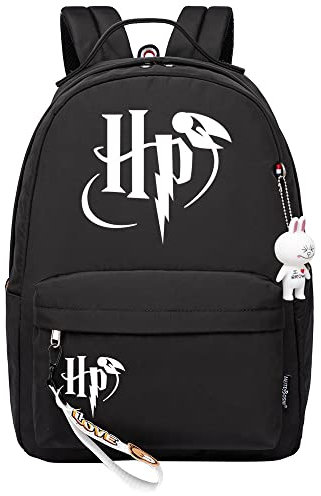 Harry Magic Rucksack Classic HP Schultasche Schüler Laptoptasche Teenager Freizeit/Studium/Reise Rucksack Schwarz