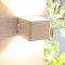 Lightbox LED lampe murale d'extérieur | 10 x 10 x 8 cm | lampe murale d'extérieur rechargeable avec aimant & USB & détecteur de mouvement & interrupteur à bascule & couleur de lumière blanc chaud