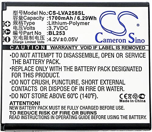 1700mAh 6.29Wh Battery Replacement for Motorola MBP50, MBP50-G2, MBP50PU, MBP855, MBP855CONNECTPU fit Part No. BL253